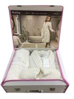 Комплект Maison Dor WEDDING халат/тапочки/полотенца